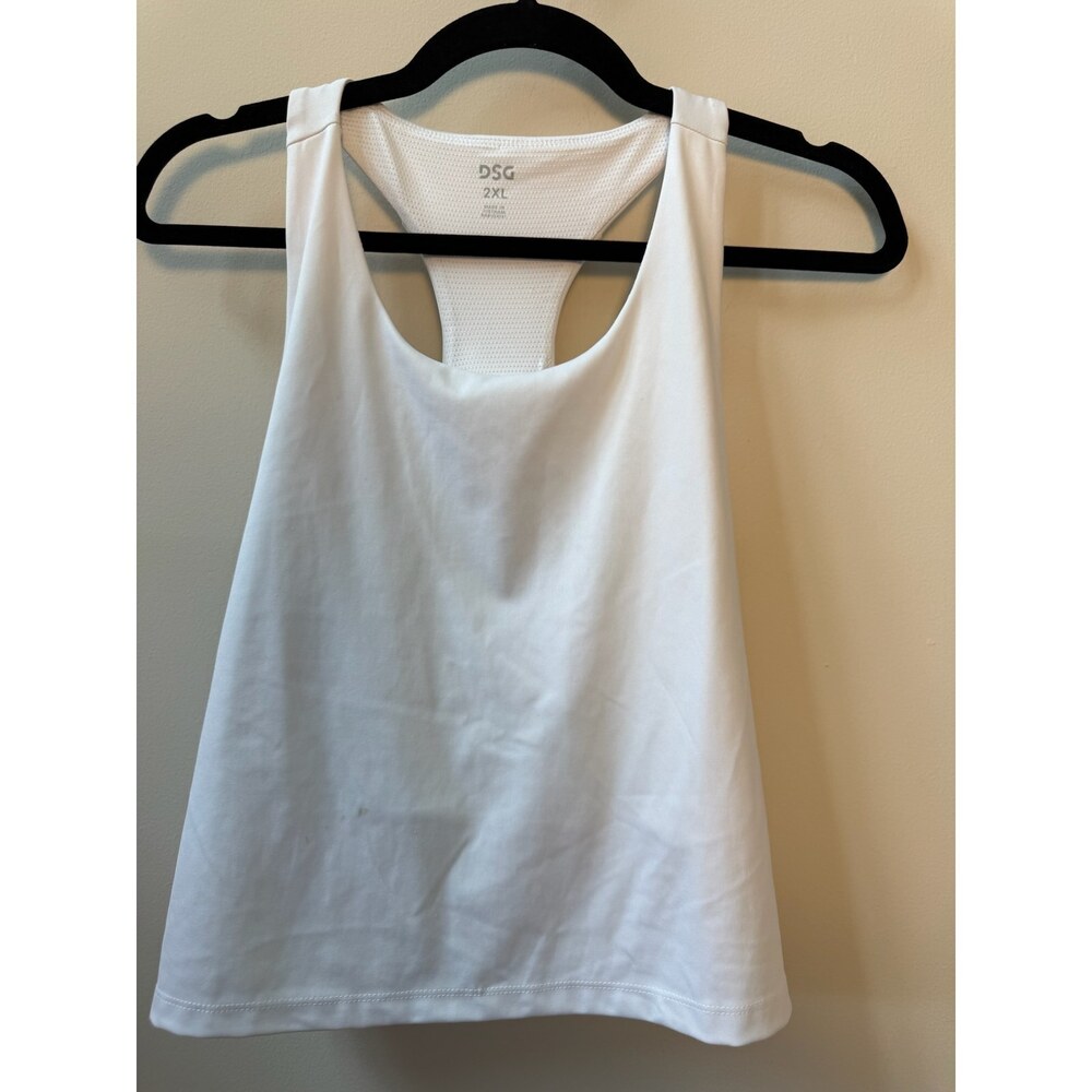 DSG White Racerback Athletic Tank Size 2XL